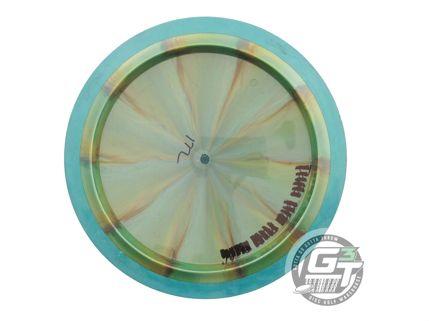 USED Axiom Discs Plasma Mayhem 172g Sage-Peach Teal Rim Distance Driver Disc