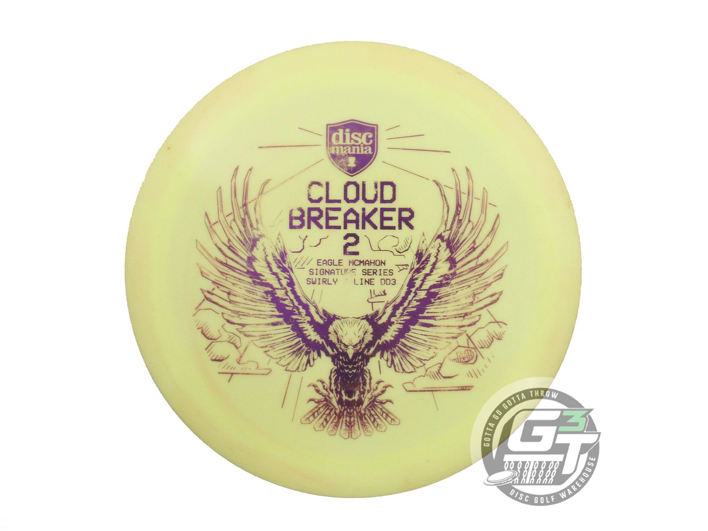 USED DiscMania S-Line Cloud Breaker 2 172g Yellow Purple Foil Driver Golf Disc