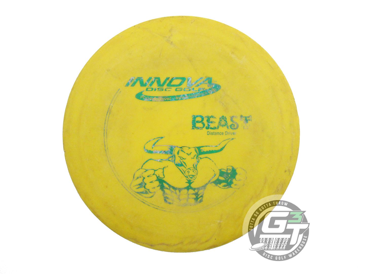 USED Innova DX Beast 171g Yellow Green Foil PFN Distance Driver Golf Disc