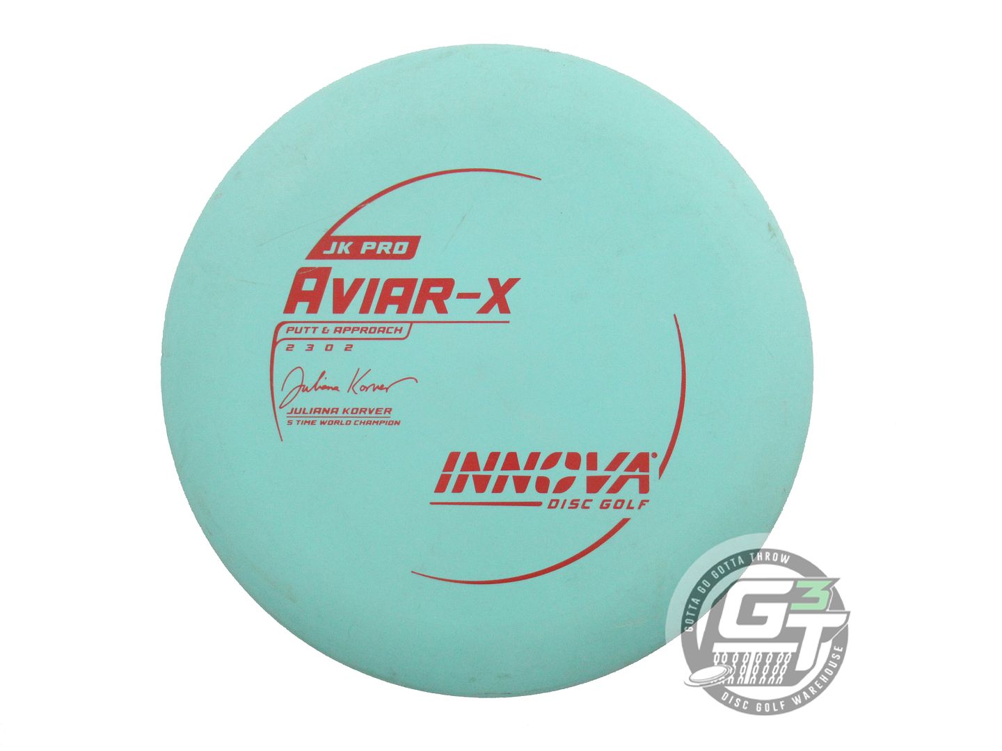 USED Innova JK Pro Aviar-X 170g Seafoam Red Stamp Putter Golf Disc