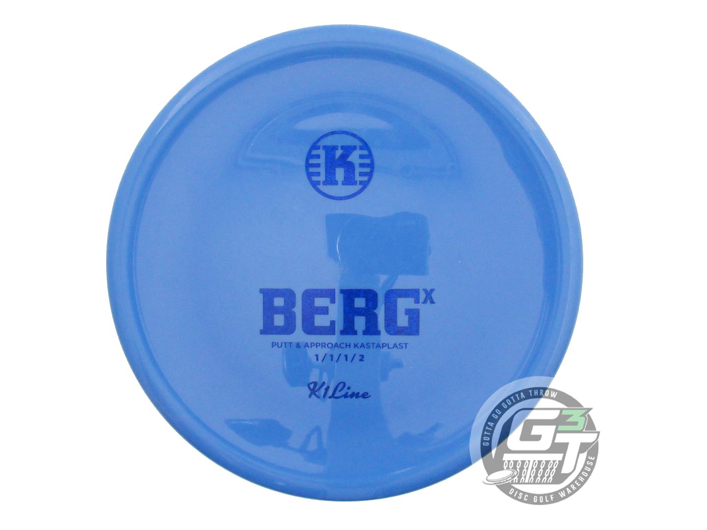 USED Kastaplast K1 Berg X 175g Blue Blue Shatter Foil Putter Golf Disc