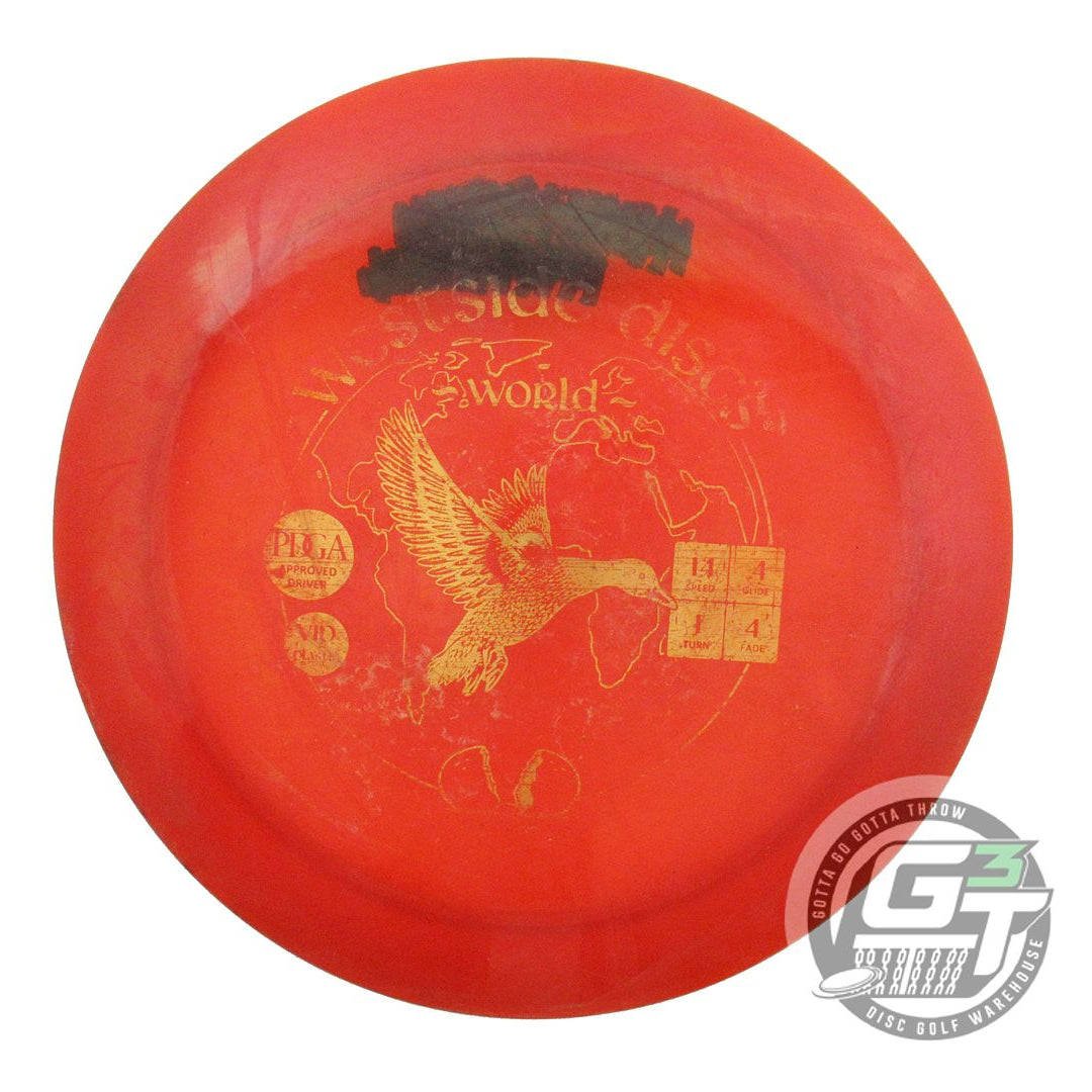 USED Westside Discs VIP World 172g Red Gold Foil Distance Driver Golf Disc