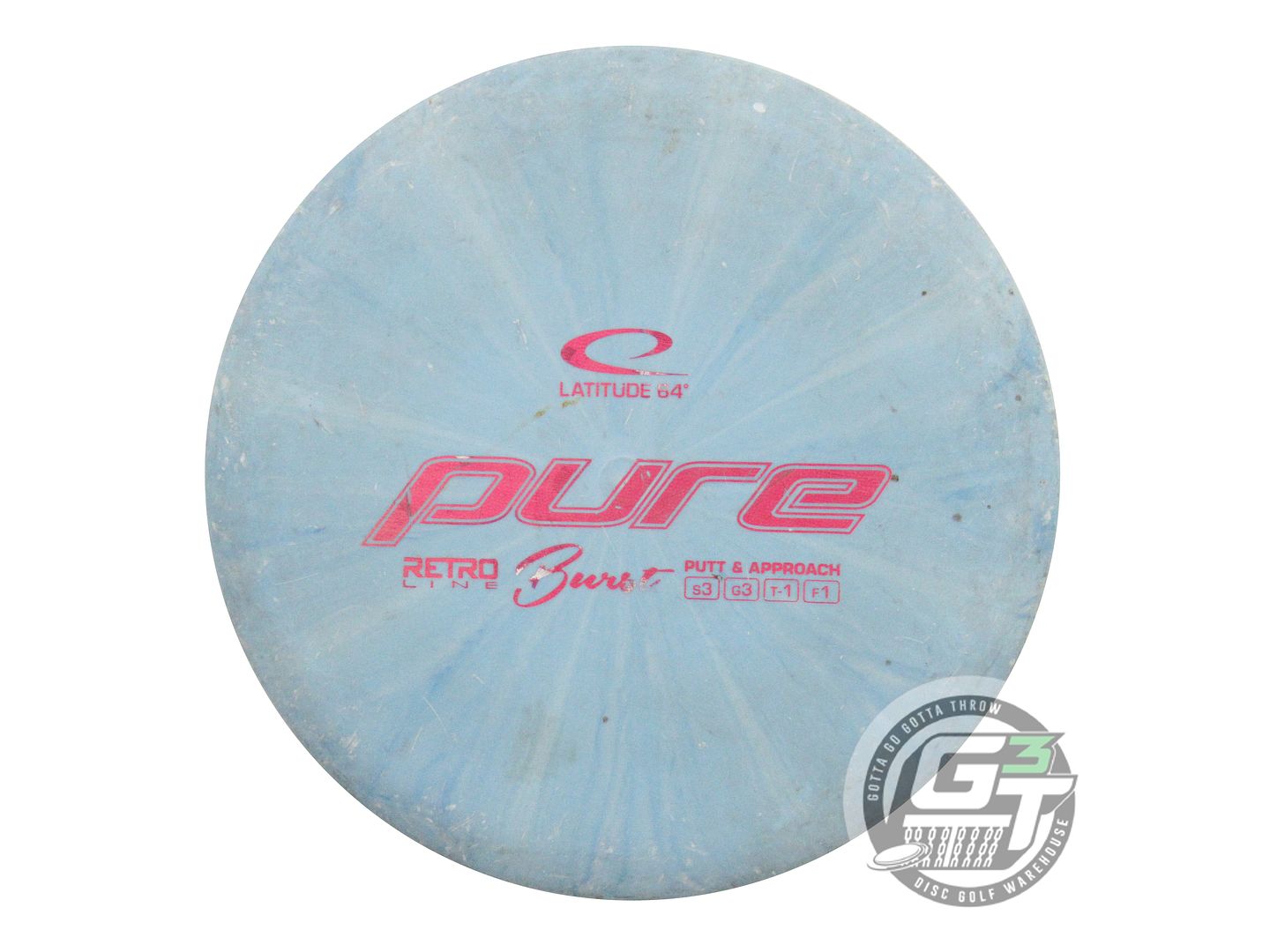 USED Latitude 64 Retro Burst Pure 175g Sky Blue Red Foil Putter Golf Disc