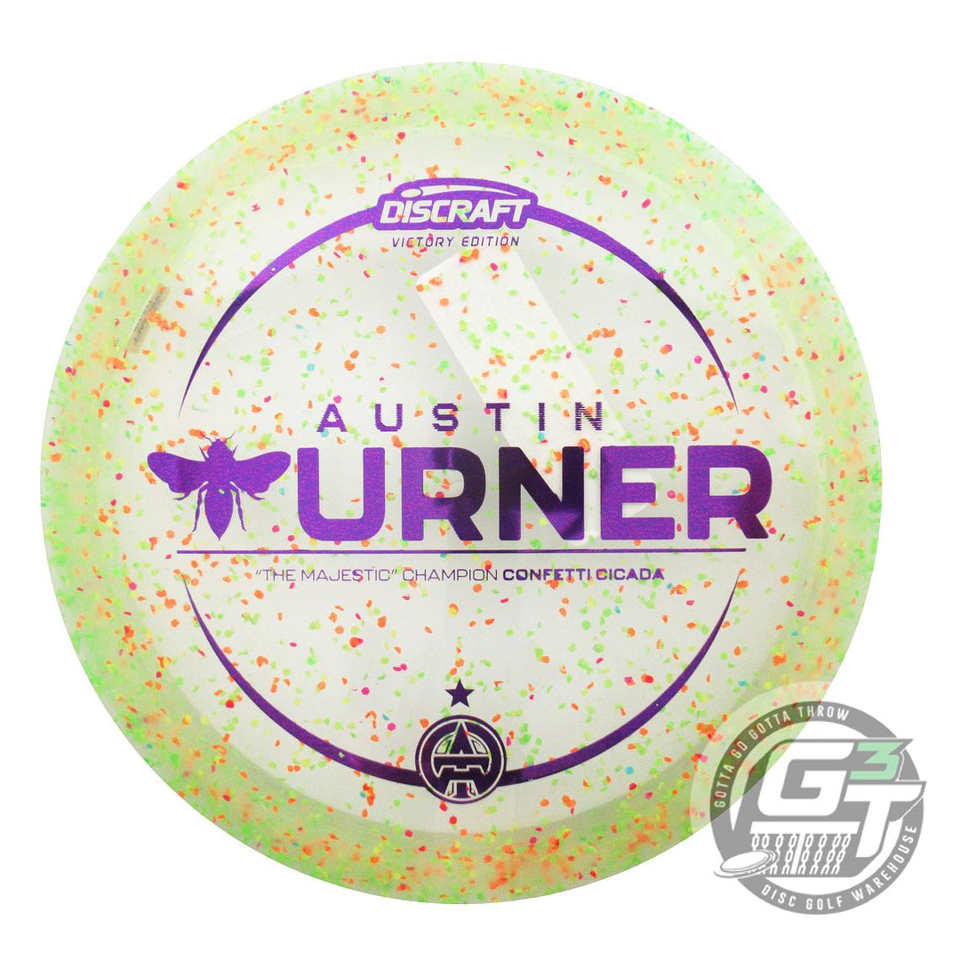 Discraft Limited Edition Victory Edition 2025 The Majestic Champion Austin Turner Confetti Elite Z Cicada Fairway Driver Golf Disc (Individually Listed)