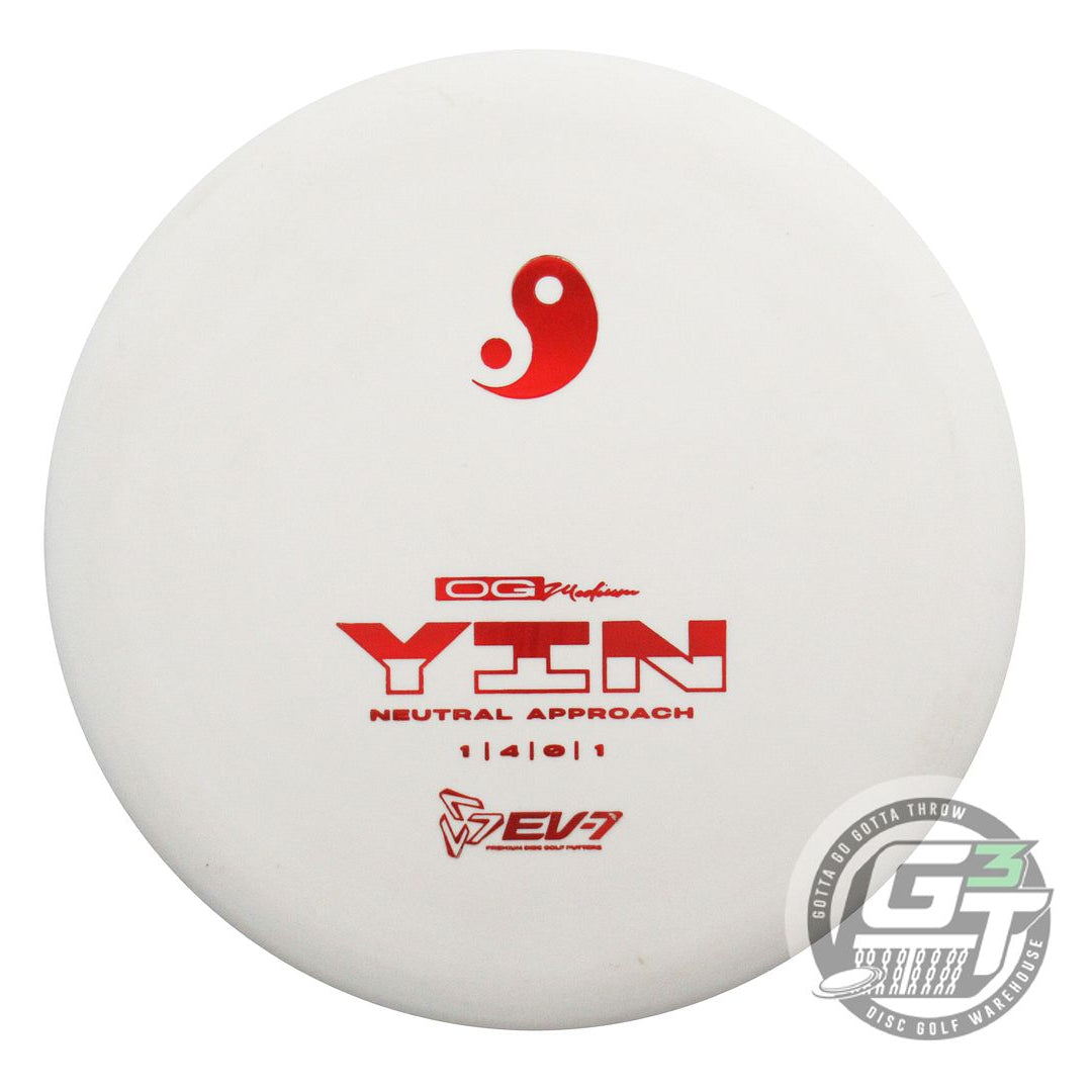 USED EV-7 OG Medium Yin 175g White Red Holo Foil Putter Golf Disc