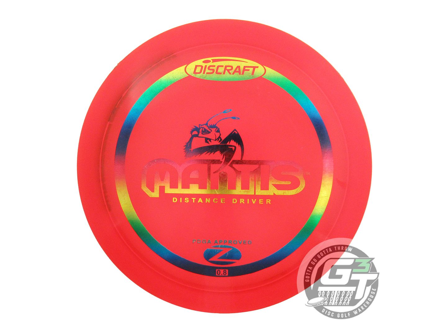 USED Discraft Z Mantis 175g Red Rainbow Foil PFN Fairway Driver Golf Disc