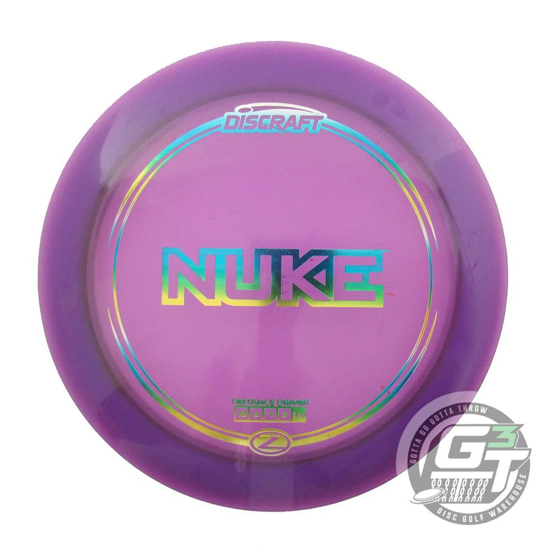 USED Discraft Z Nuke 174g Purple Sunrise Foil Distance Driver Golf Disc