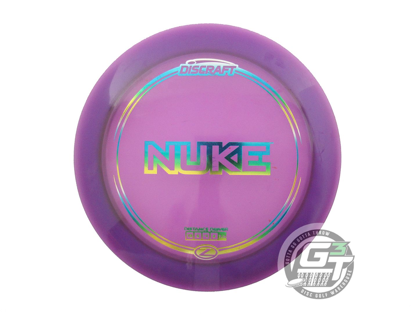 USED Discraft Z Nuke 174g Purple Sunrise Foil Distance Driver Golf Disc