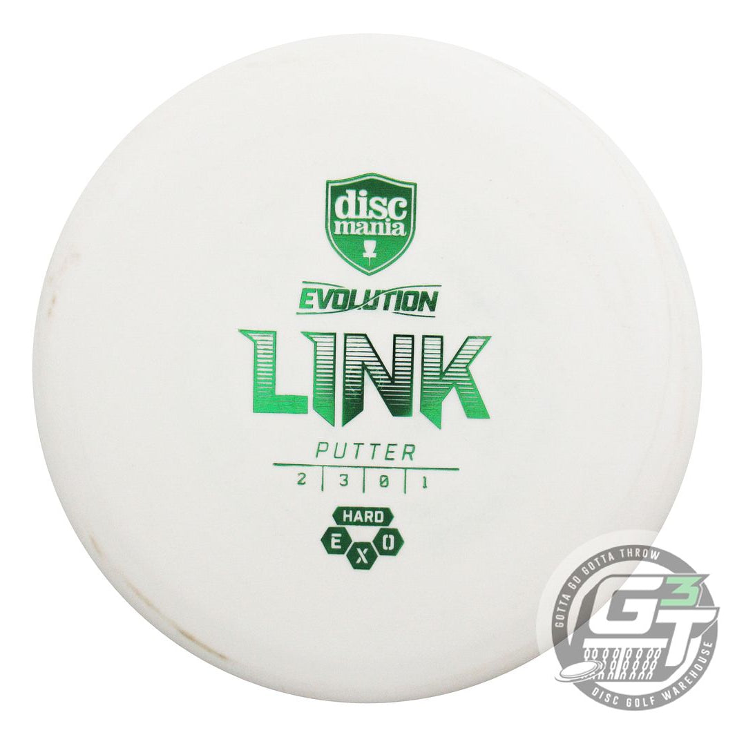 USED DiscMania EXO Hard Link 175g White Green Foil Putter Golf Disc