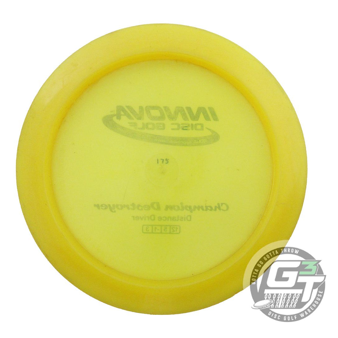 USED Innova Champion Destroyer 175g Yellow Green Matrix Foil Driver Golf Disc