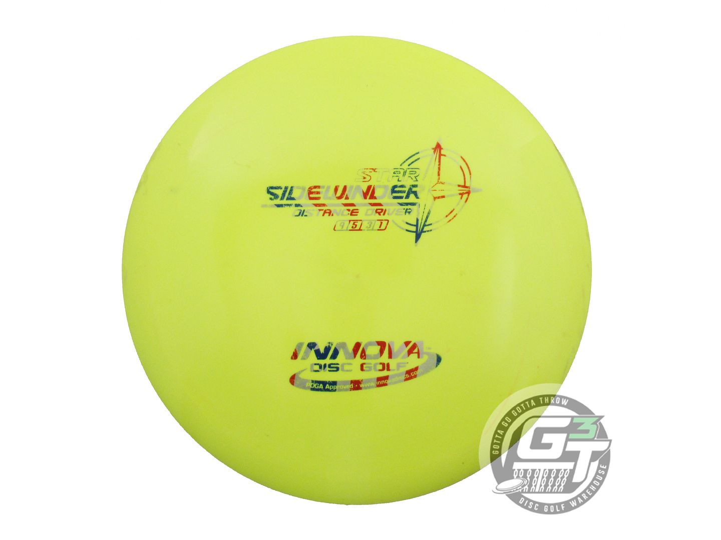 USED Innova Star Sidewinder 175g Yellow Flag Foil Distance Driver Golf Disc