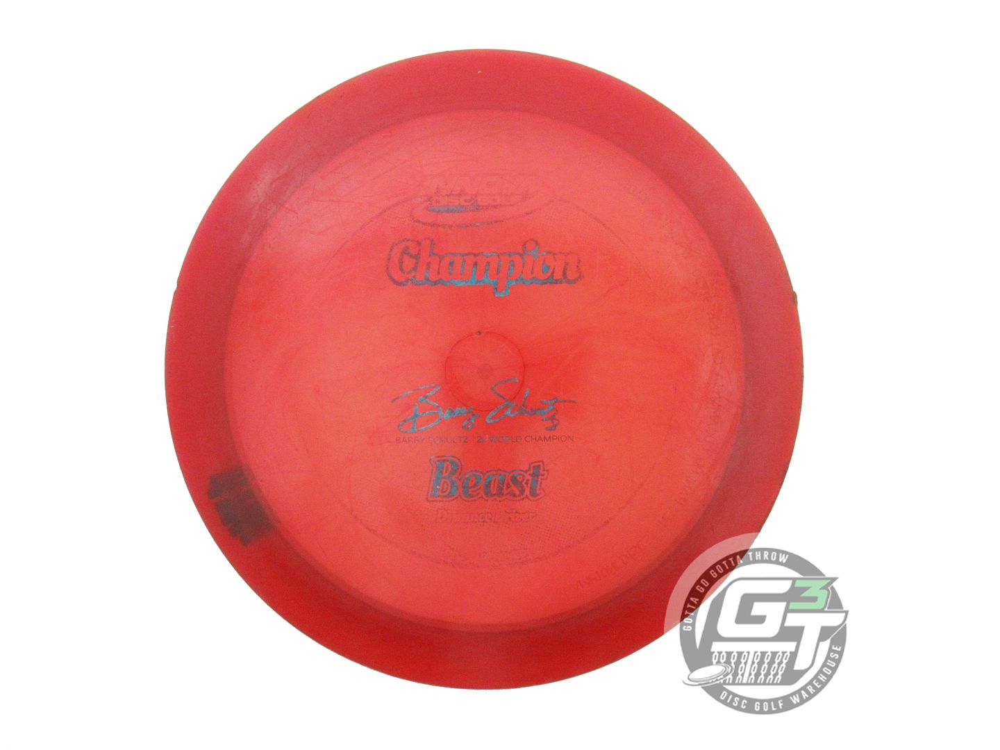USED Innova Champion Beast 175g Red Teal Foil Distance Driver Golf Disc