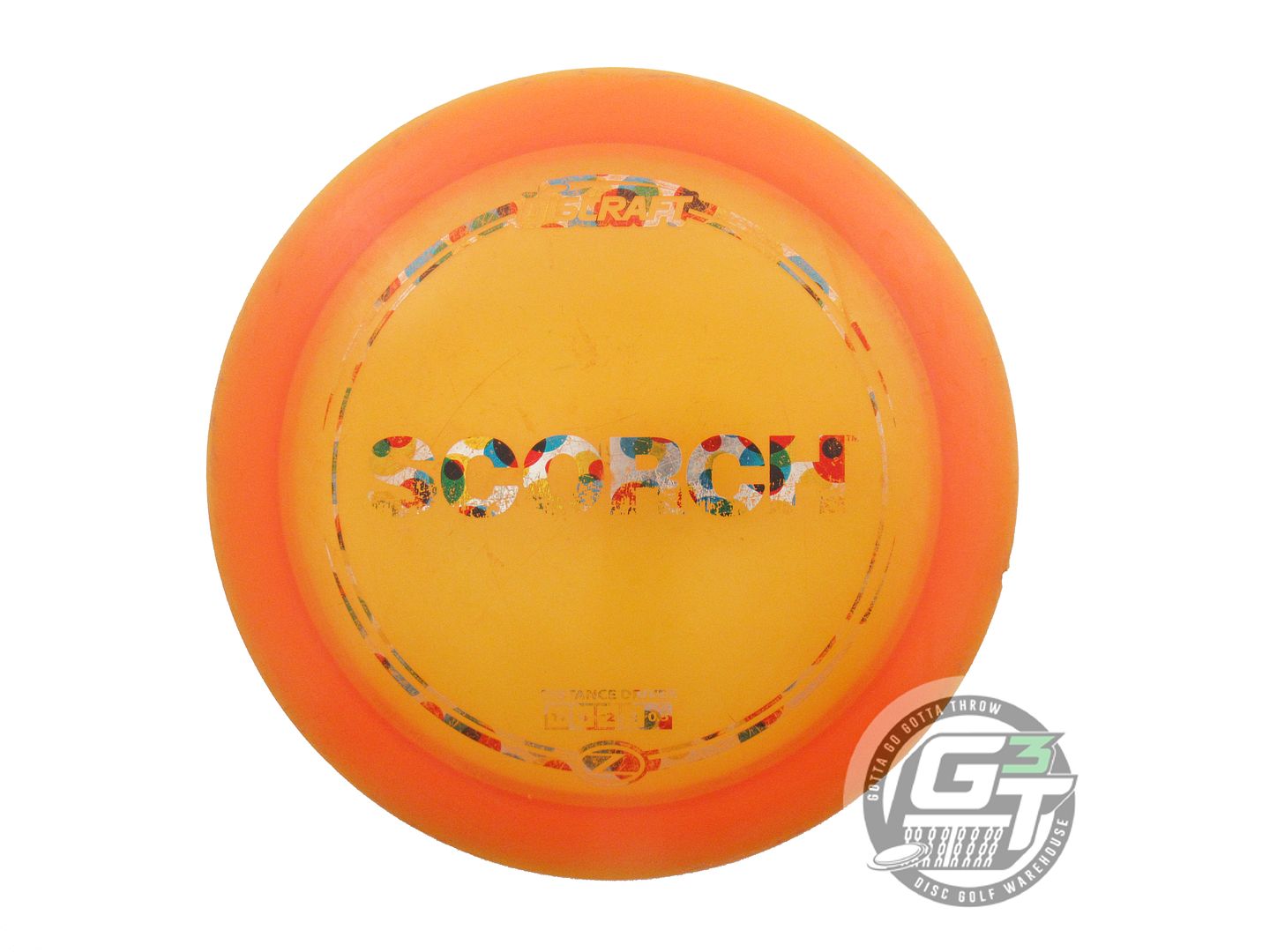 USED Discraft Z Scorch 174g Orange Wonder Bread RIM DING Distance Driver Disc