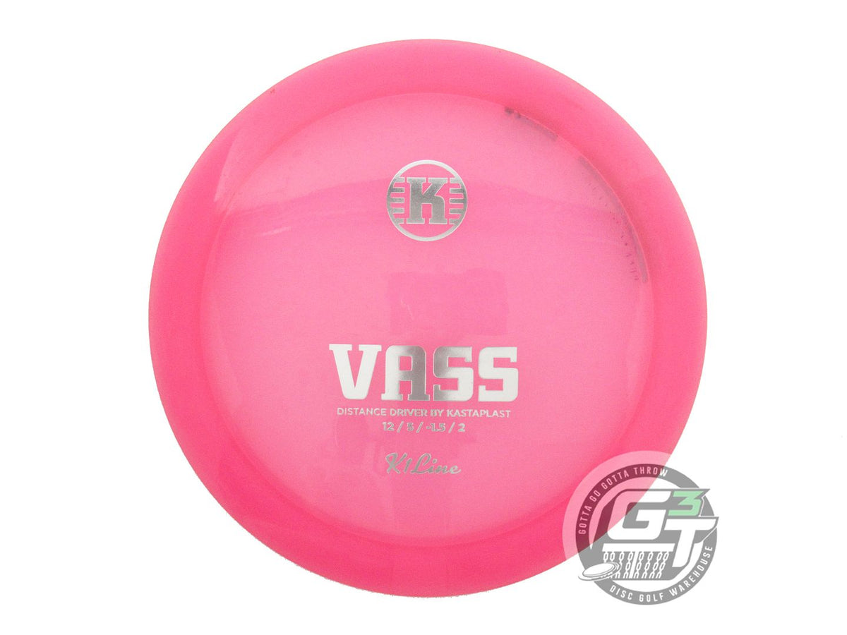 USED Kastaplast K1 Vass 173g Pink Silver Foil Distance Driver Golf Disc