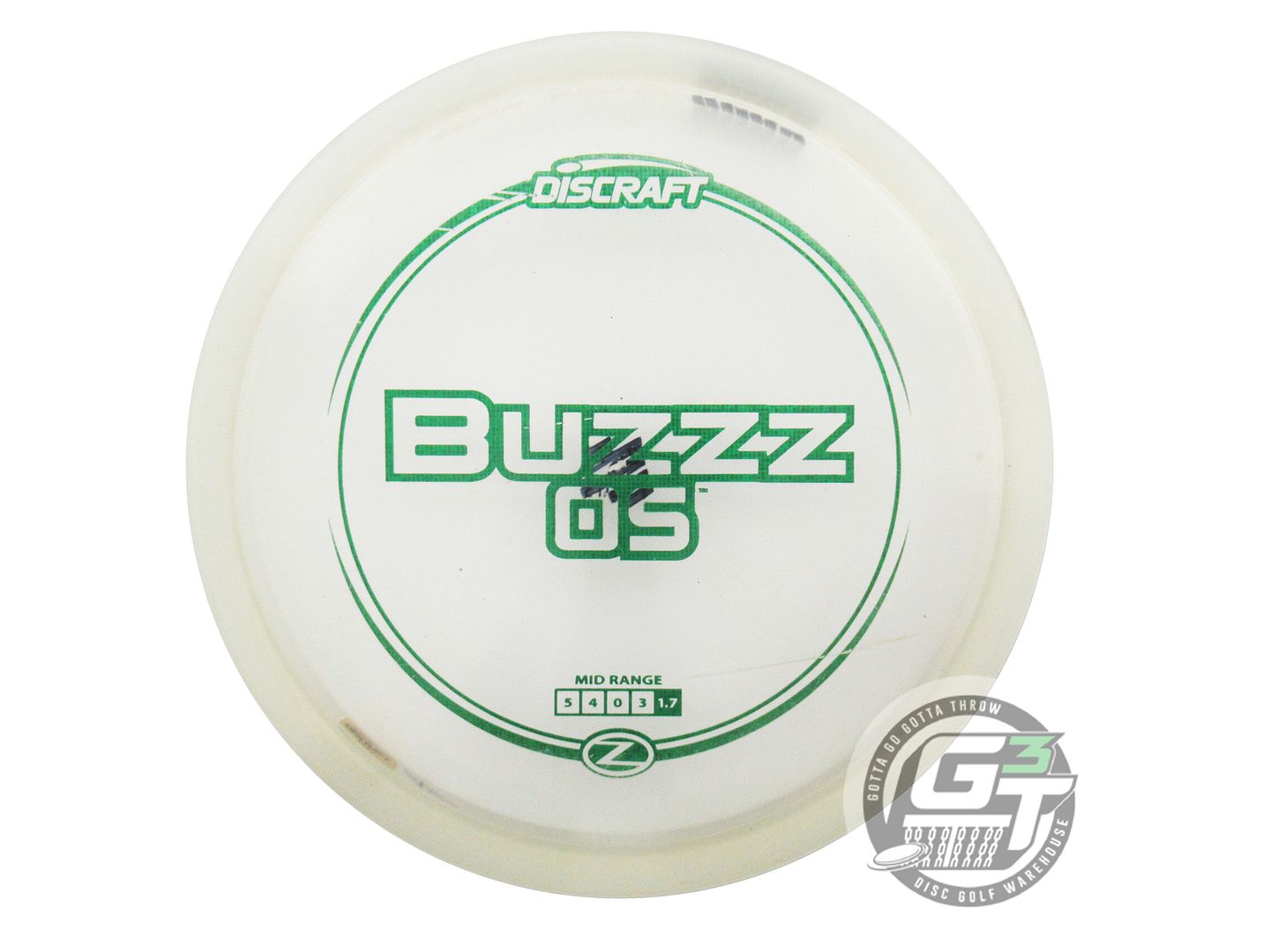 USED Discraft Z Buzzz OS 178g Clear Green Matrix Foil Midrange Golf Disc