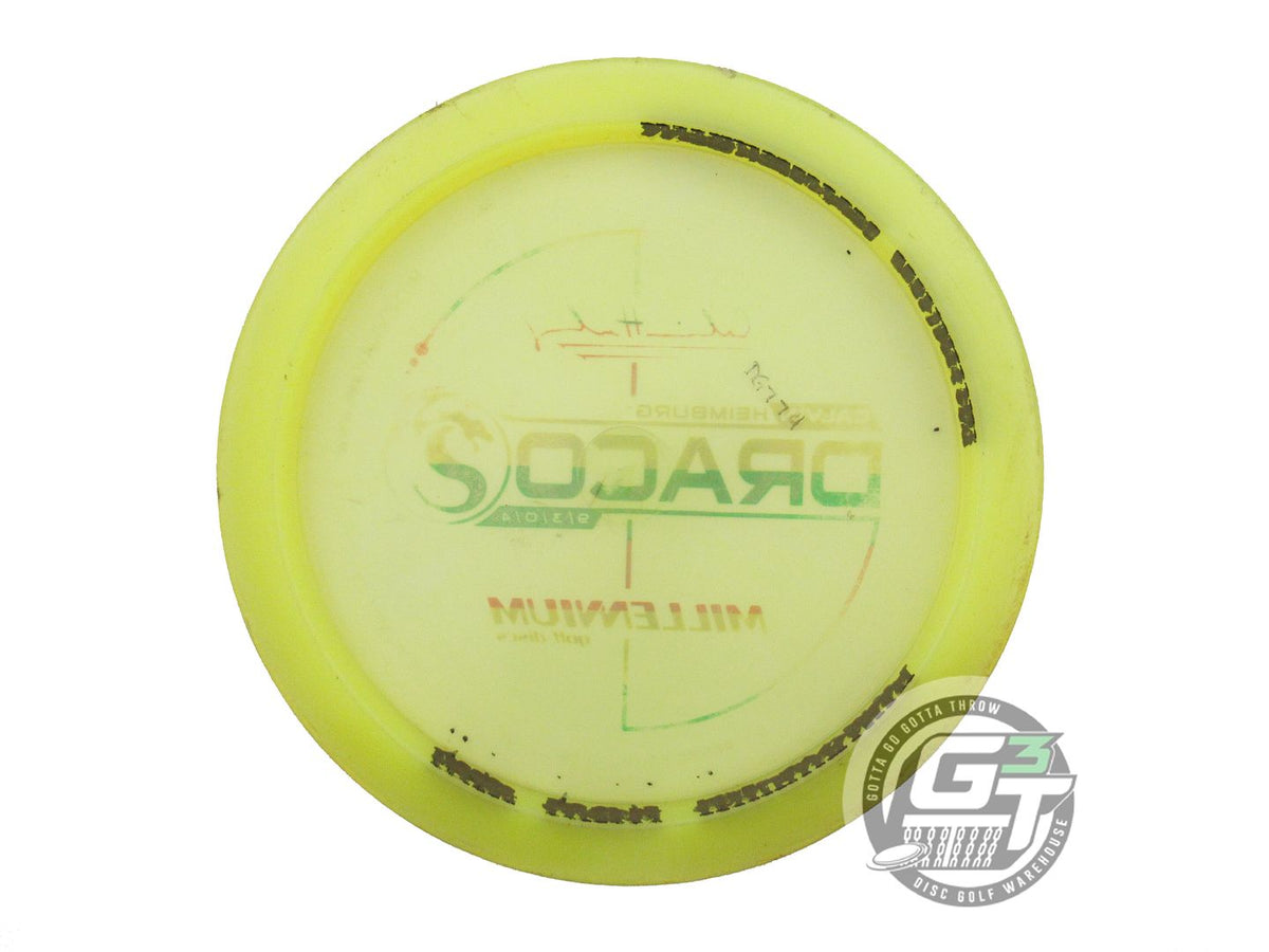 USED Millennium Quantum Draco 168g Yellow Rasta Foil Distance Driver Golf Disc