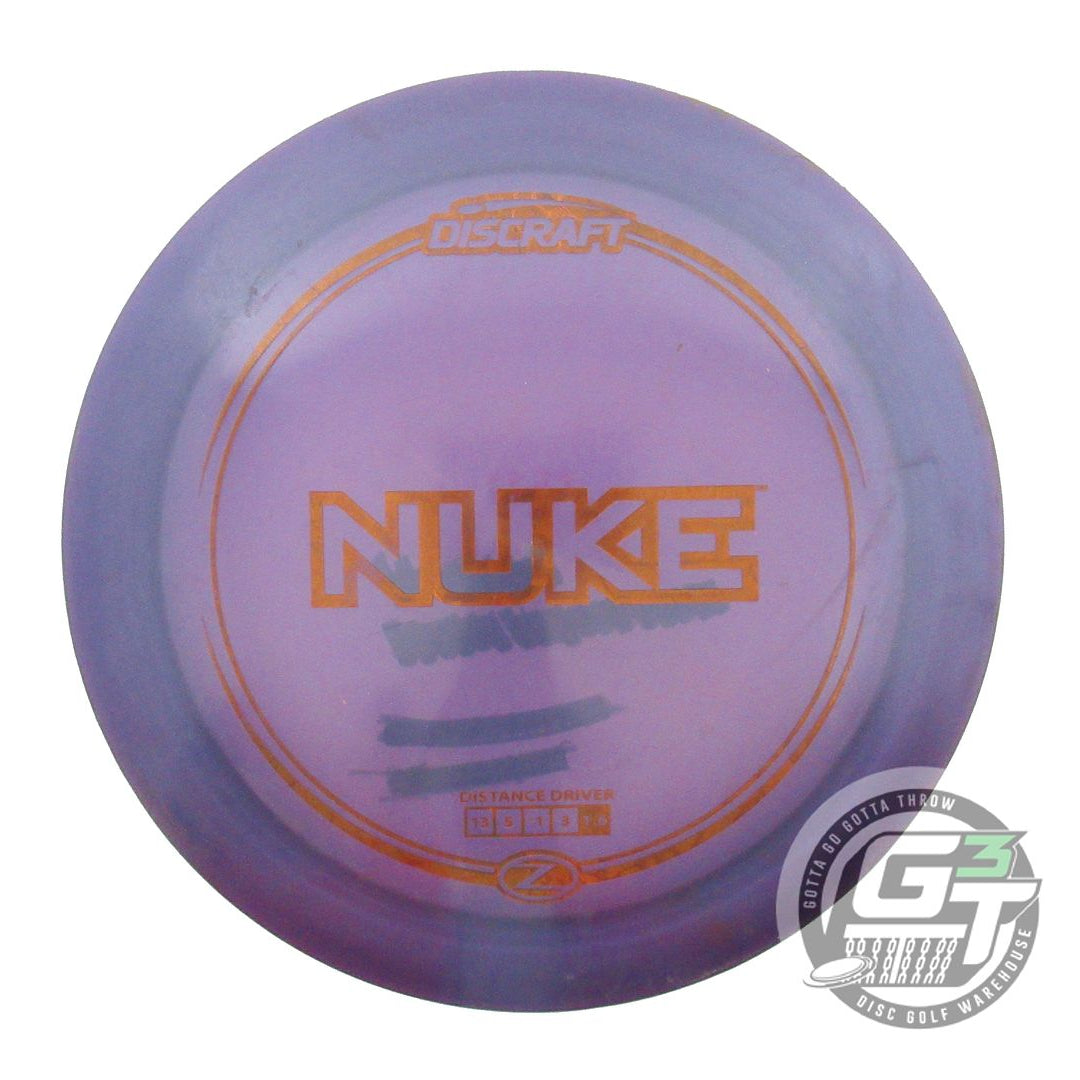 USED Discraft Z Nuke 174g Purple Brown Foil Distance Driver Golf Disc