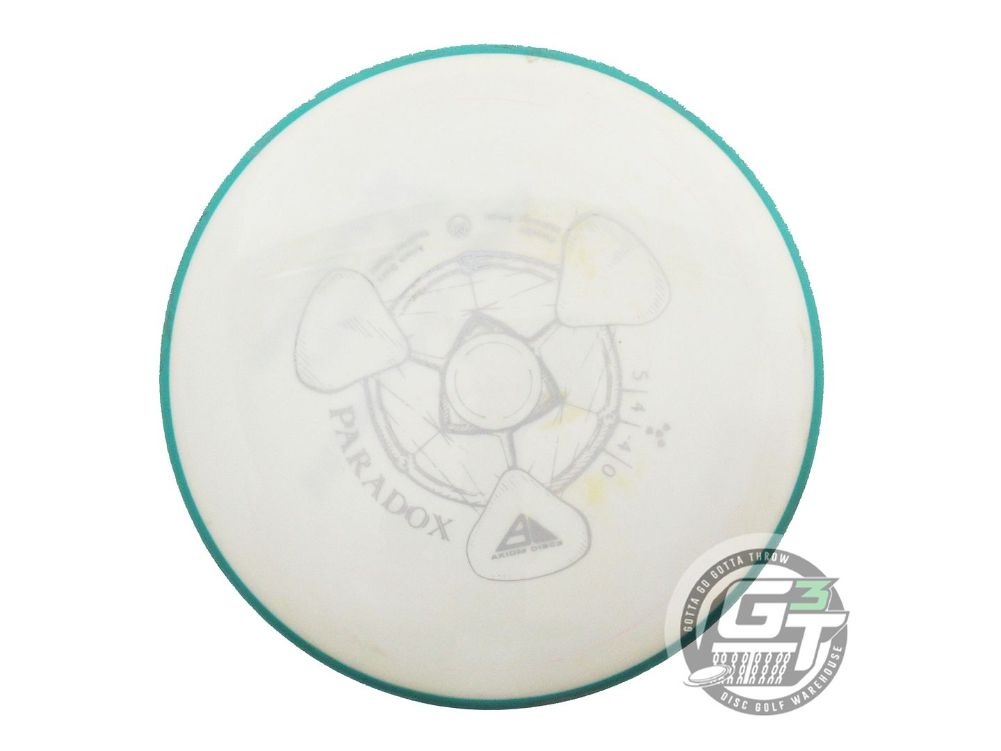 USED Axiom Discs Neutron Paradox 176g White Seafoam Rim Midrange Golf Disc