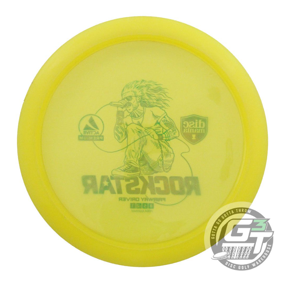 USED DiscMania Active Premium Rockstar 173g Yellow Teal Foil Driver Golf Disc