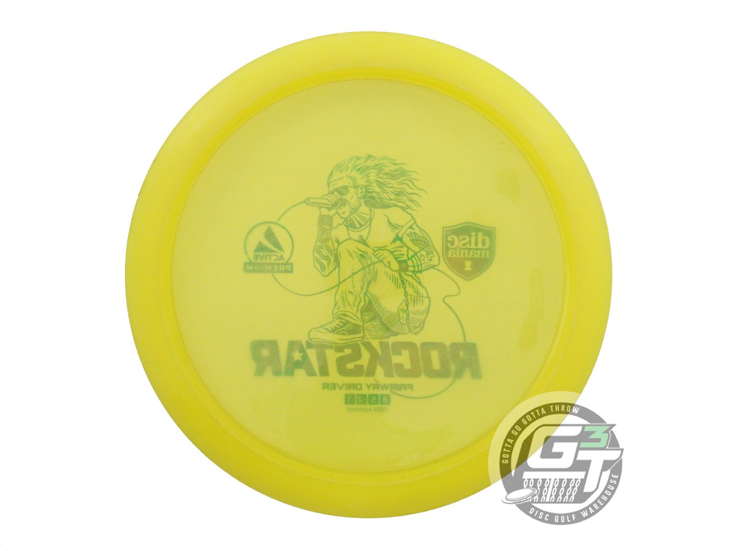 USED DiscMania Active Premium Rockstar 173g Yellow Teal Foil Driver Golf Disc