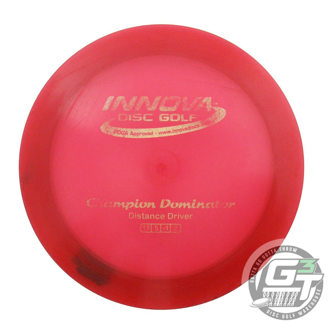 USED Innova Champion Dominator 172g Red Gold Glitter Foil Distance Driver Disc