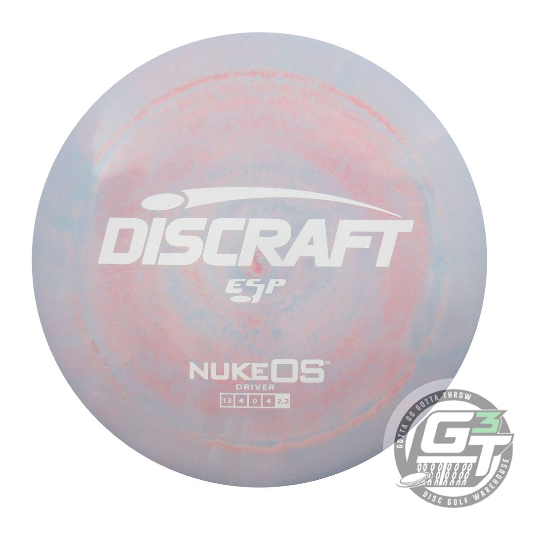NOS Discraft ESP Nuke OS 172g Blue-Pink White Stamp Distance Driver Golf Disc