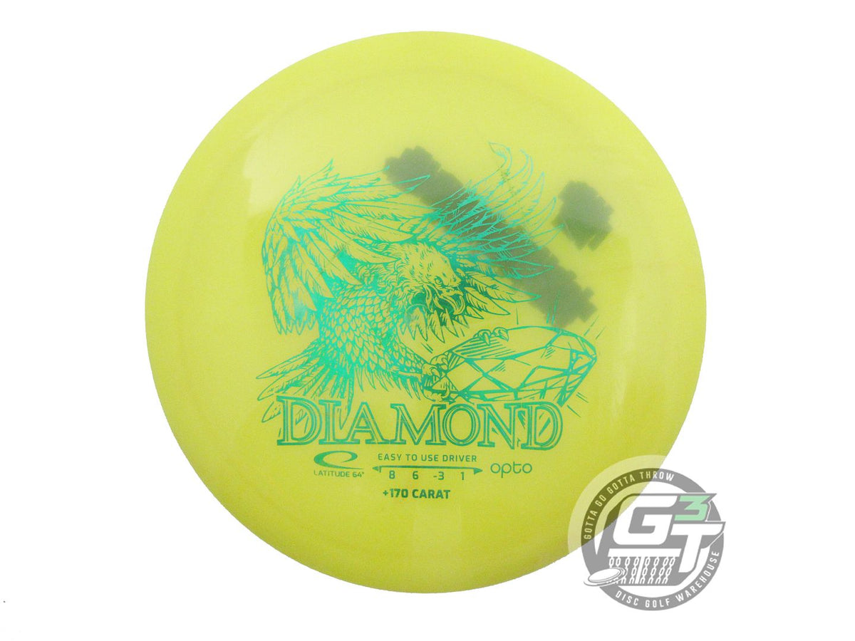 USED Latitude 64 Opto Diamond 172g Yellow Green Foil Fairway Driver Golf Disc