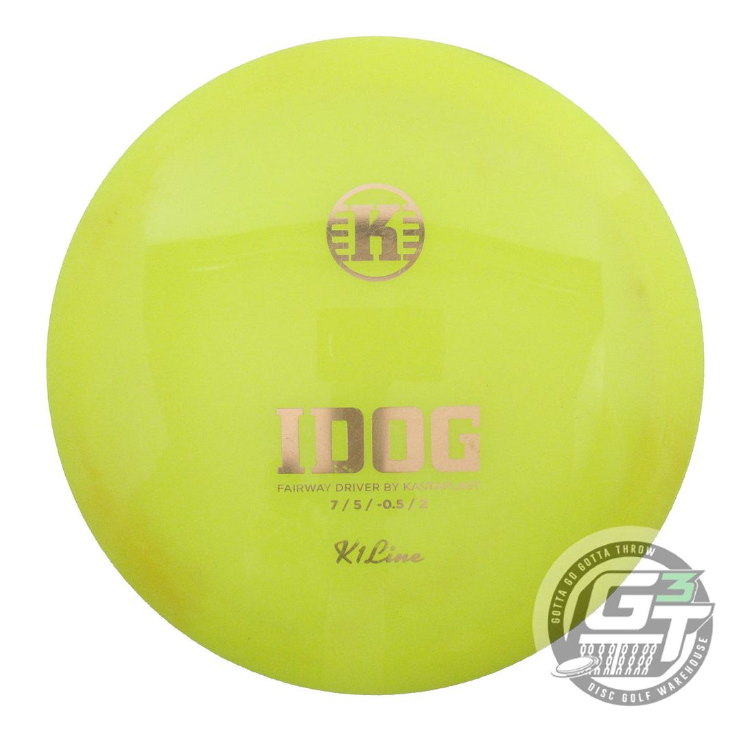 USED Kastaplast K1 Idog 172g Yellow Gold Foil Fairway Driver Golf Disc