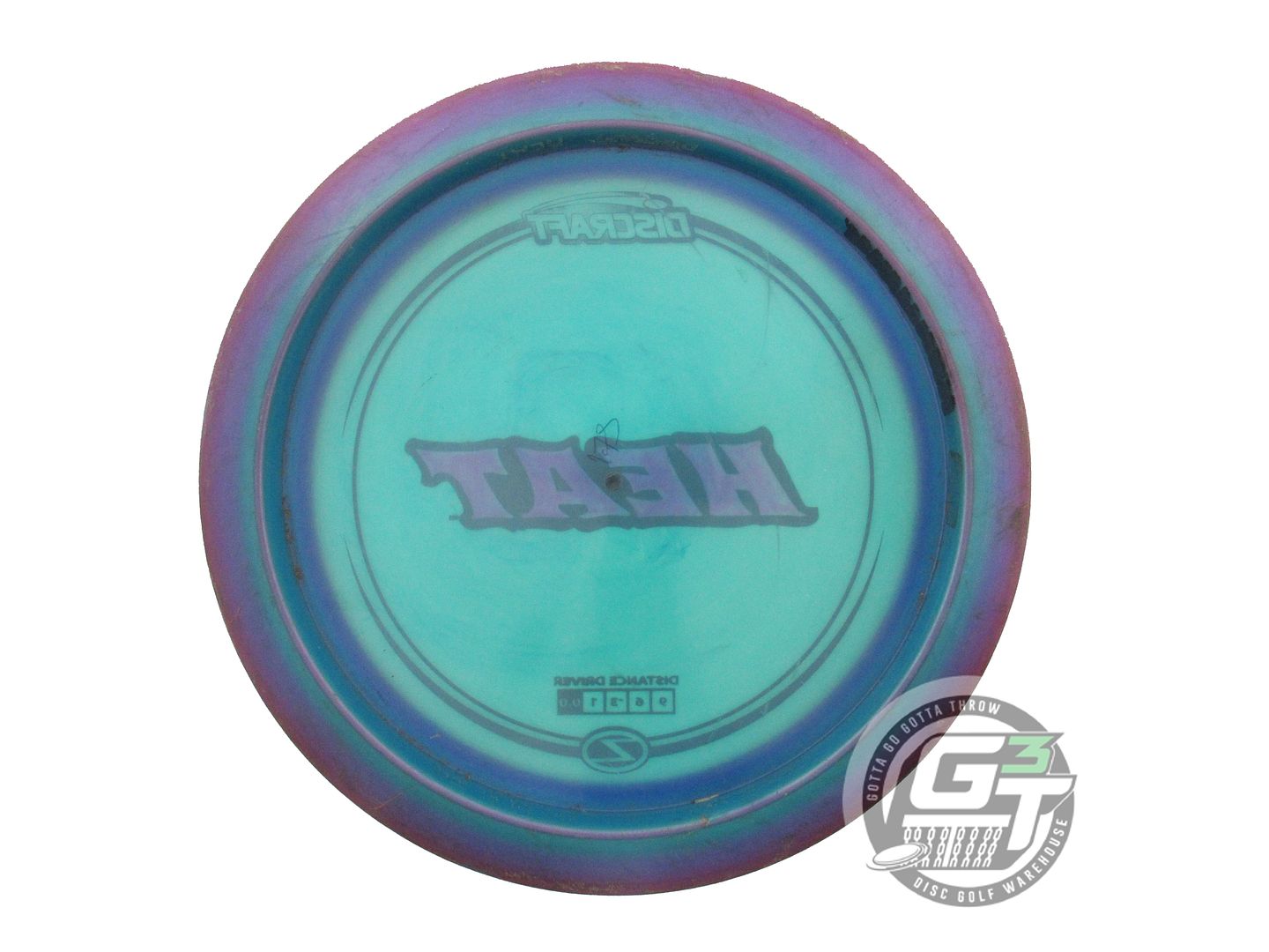 USED Discraft Z Heat 175g Teal HOME DYED Distance Driver Golf Disc