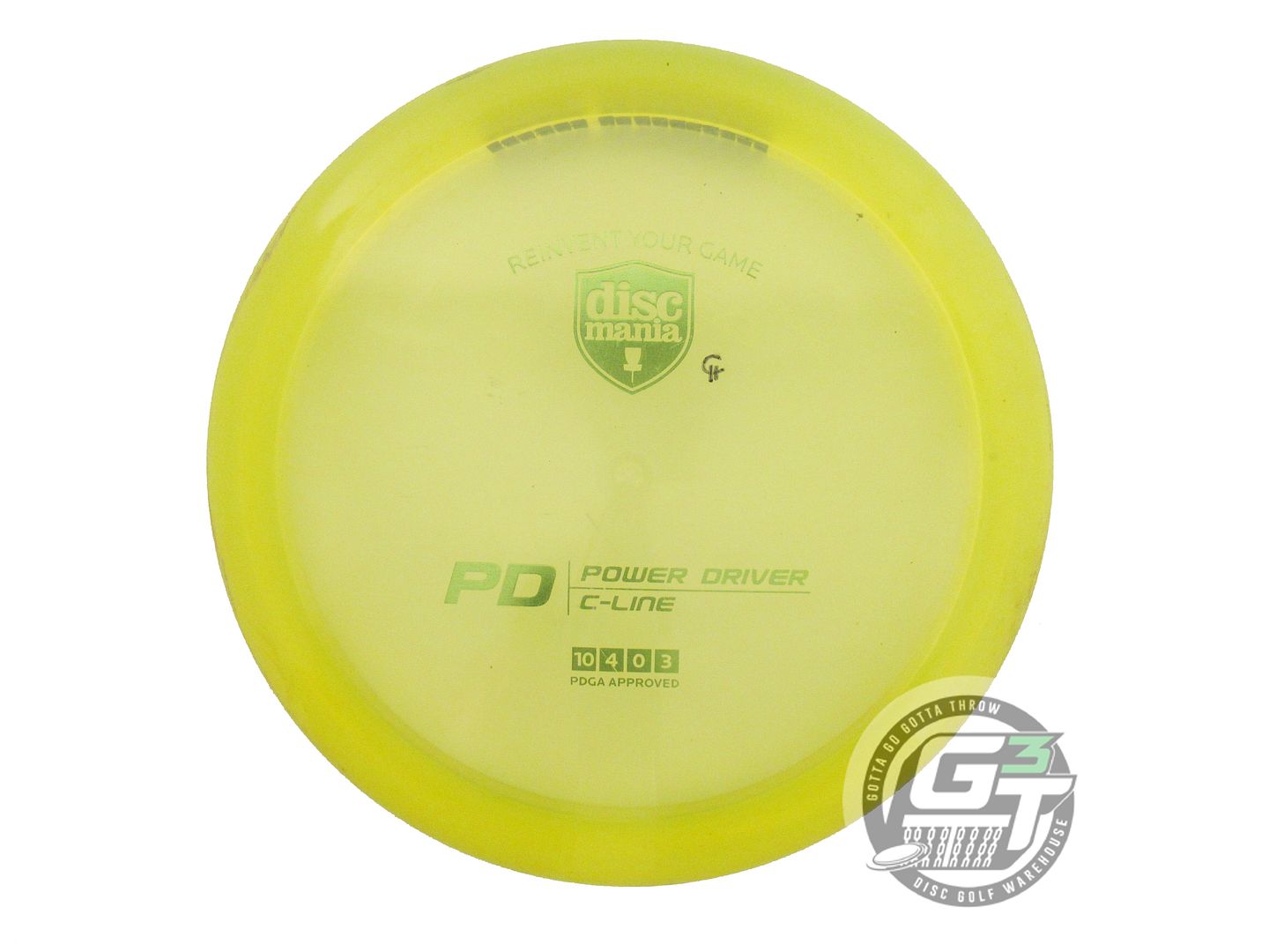 USED DiscMania C-Line PD 173g Yellow Lime Foil Distance Driver Golf Disc