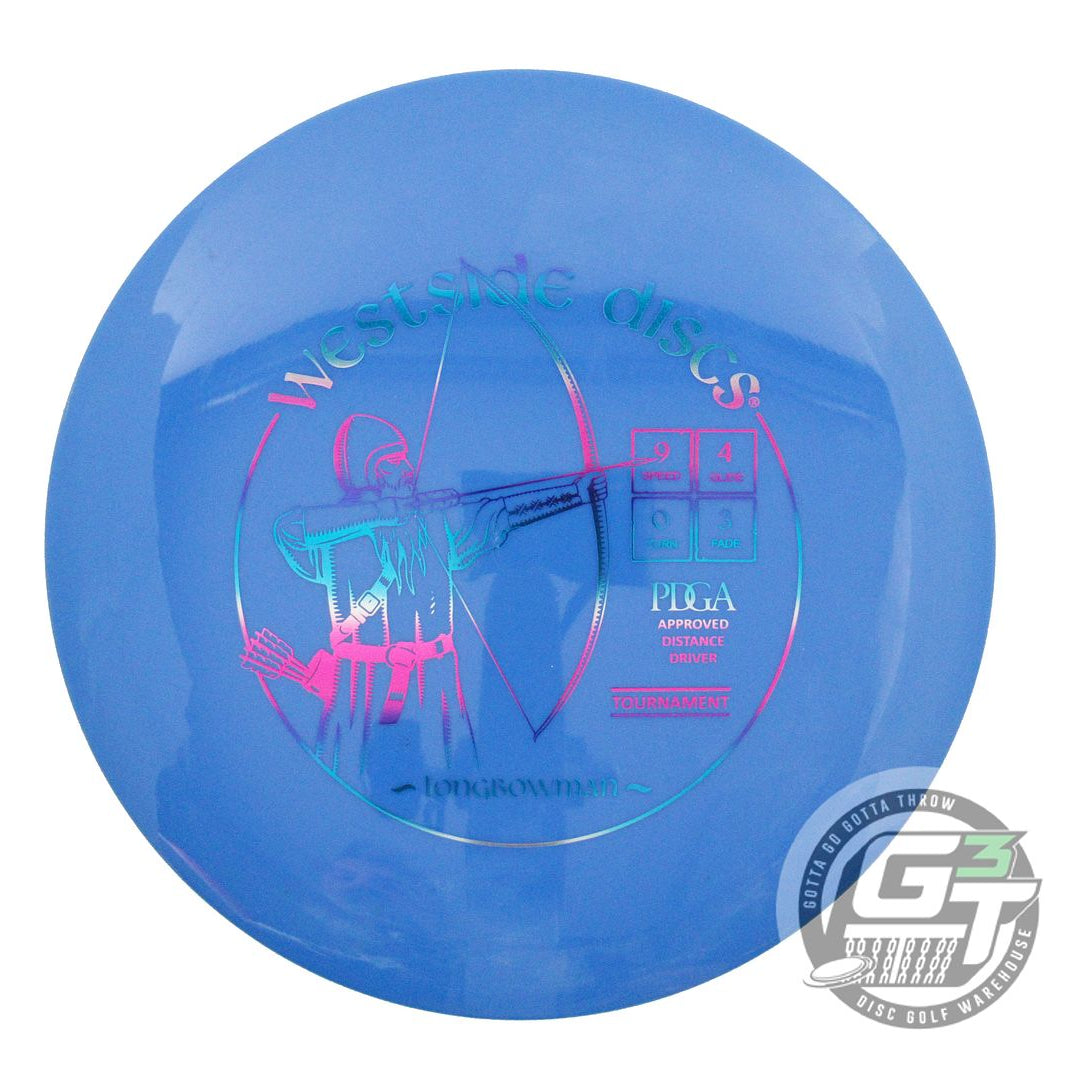 USED Westside Discs Tournament Longbowman 174g Blue Miami Foil Driver Golf Disc