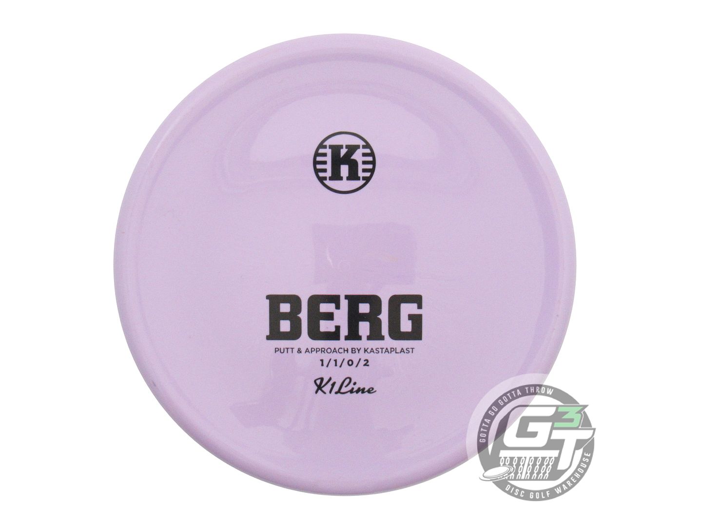 USED Kastaplast K1 Berg 172g Lilac Black Stamp Putter Golf Disc