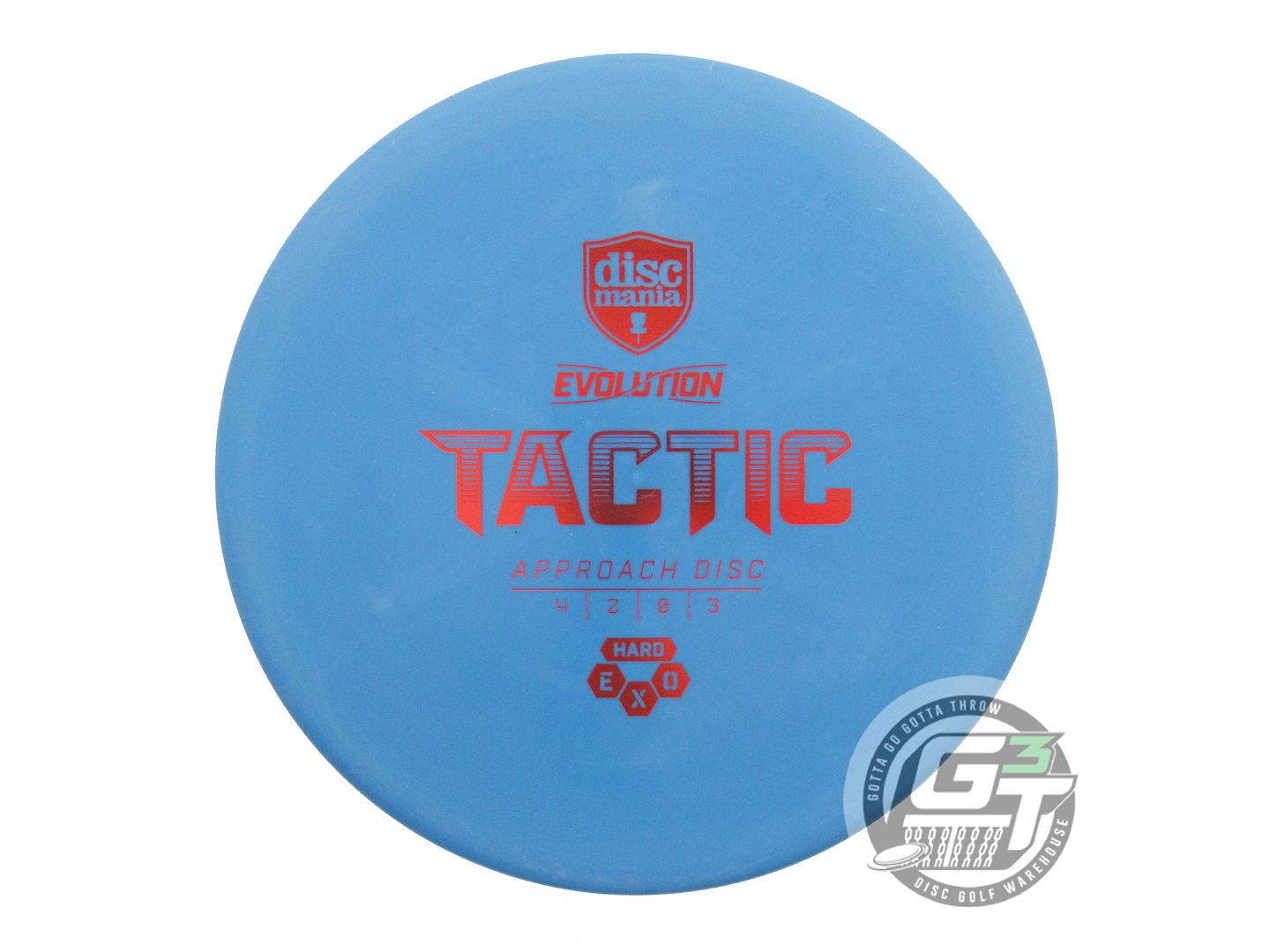 USED DiscMania EXO Hard Tactic 173g Blue Red Foil Putter Golf Disc