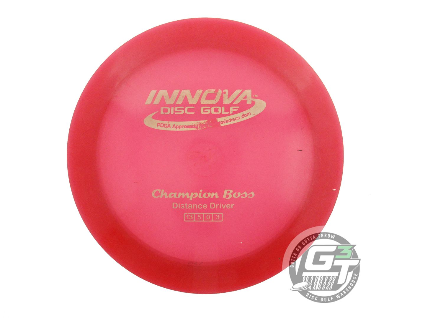 USED Innova Champion Boss 174g Red Gold Holo Foil Distance Driver Golf Disc