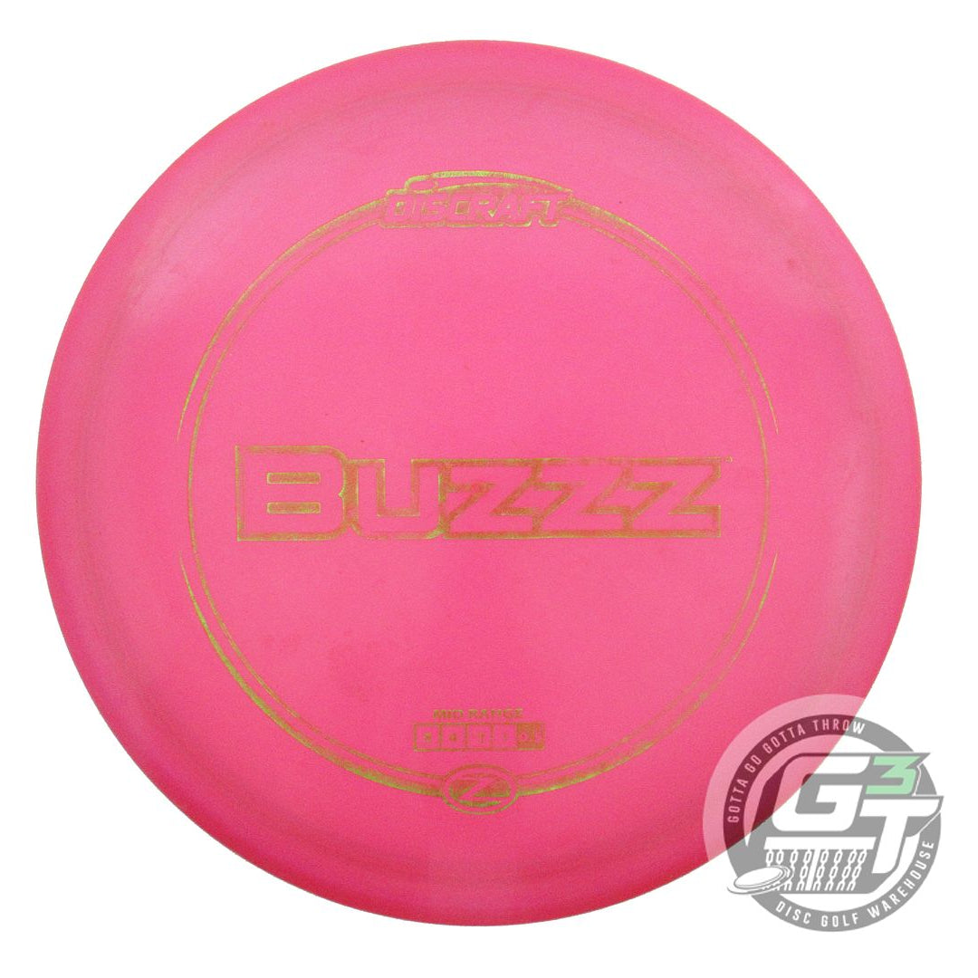 USED Discraft Z Buzzz 177g Pink Lime Star Foil Midrange Golf Disc