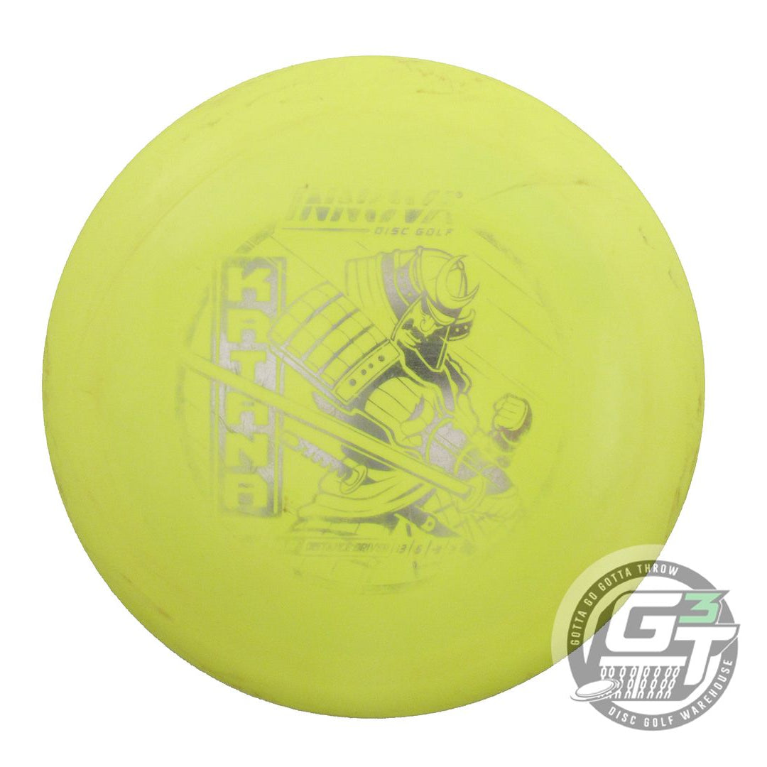 USED Innova Star Katana 175g Yellow Silver Foil Distance Driver Golf Disc