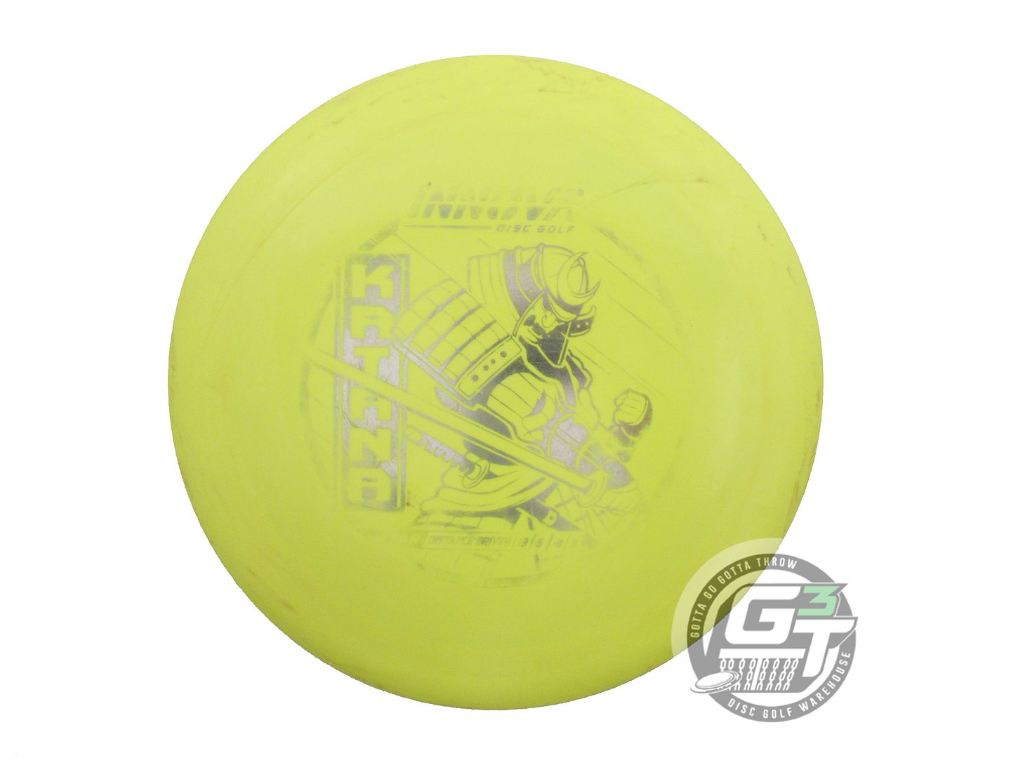 USED Innova Star Katana 175g Yellow Silver Foil Distance Driver Golf Disc