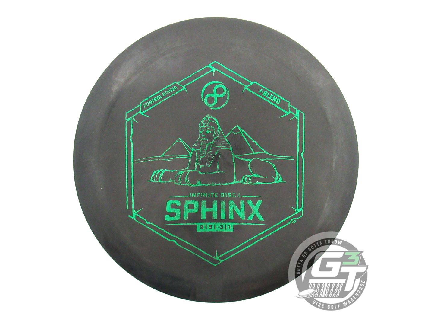 USED Infinite I-Blend Sphinx 168g Black Green Foil Distance Driver Golf Disc