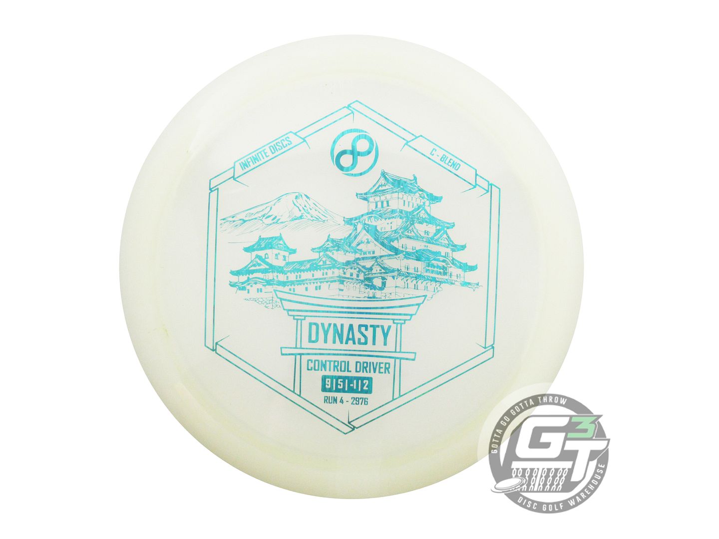 USED Infinite C-Blend Dynasty 170g White Teal Foil Fairway Driver Golf Disc