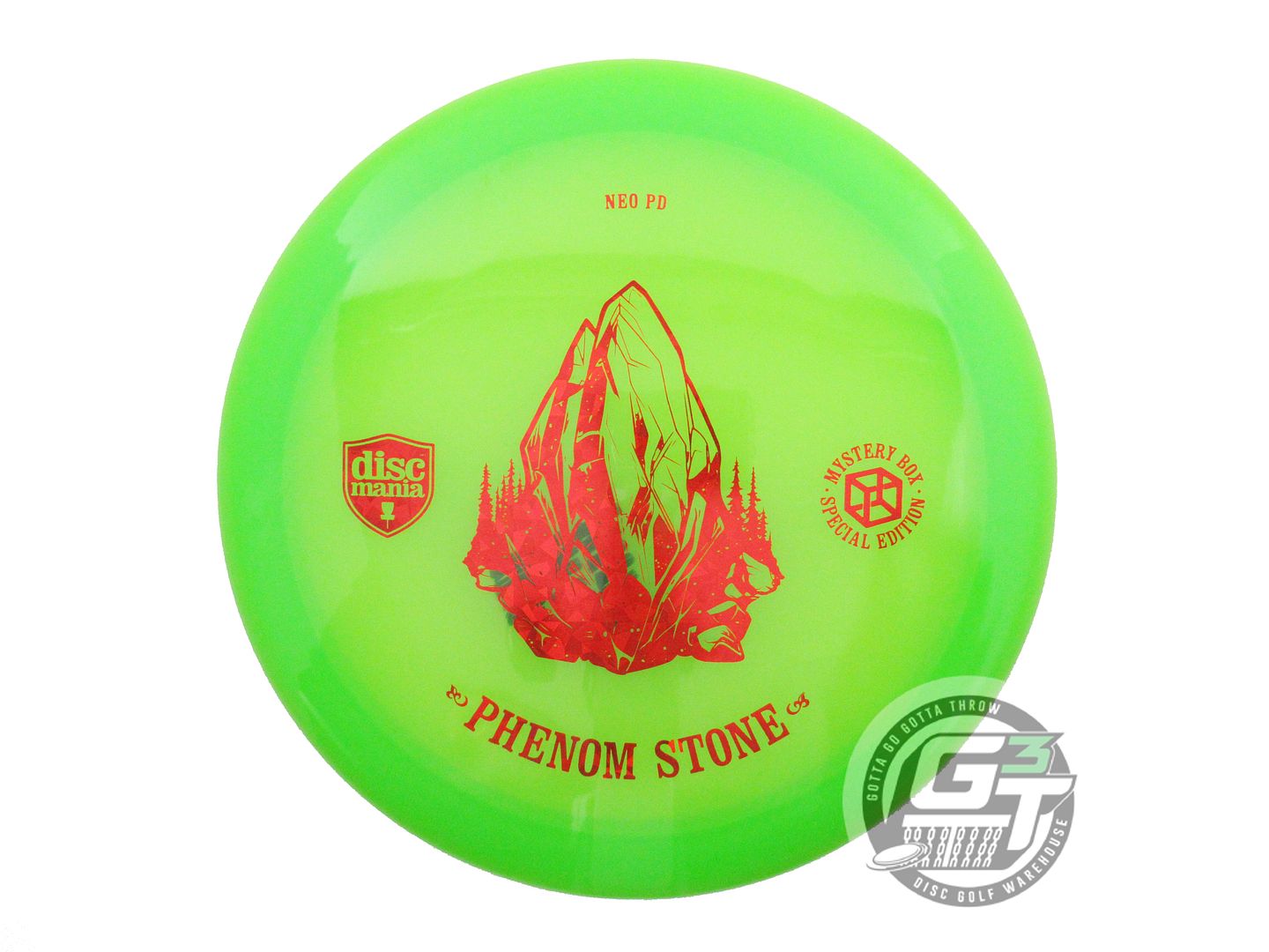 USED DiscMania PHENOM STONE Neo PD 176g Green Red Shatter Distance Driver Disc