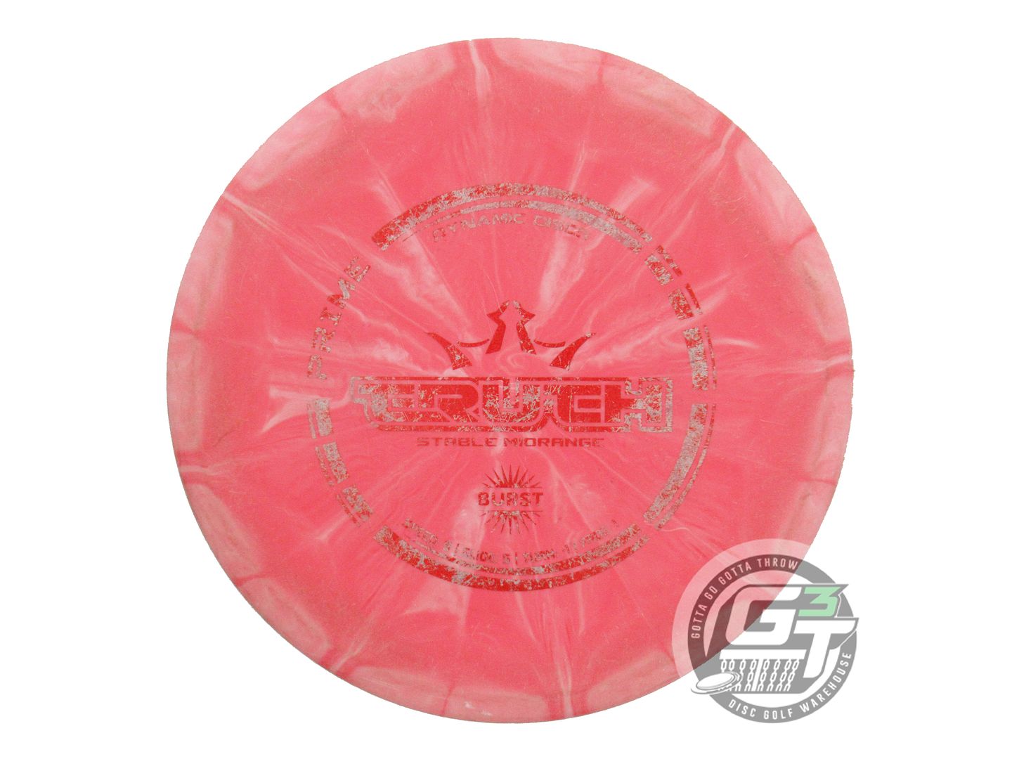 USED Dynamic Discs Prime Burst Truth 174g Red Red Glitter Foil Midrange Disc