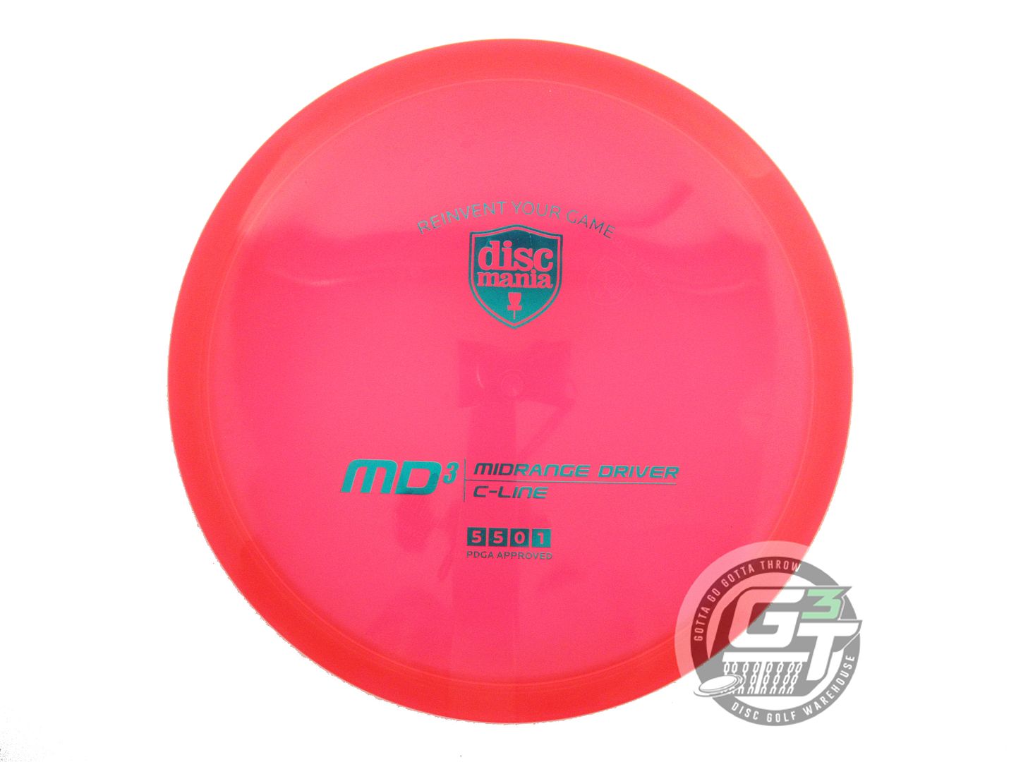 USED DiscMania C-Line MD3 176g Red Teal Foil Midrange Golf Disc