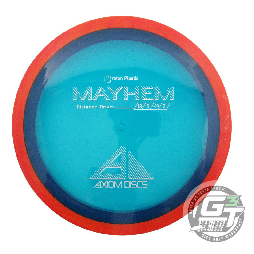 USED Axiom Discs Proton Mayhem 168g Blue Red Rim Distance Driver Golf Disc