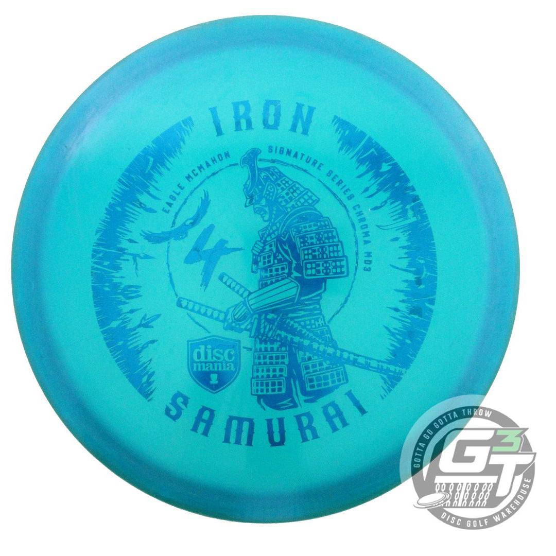 USED DiscMania IRON SAMURAI 4 Chroma MD3 177g Teal Blue Foil Midrange Golf Disc