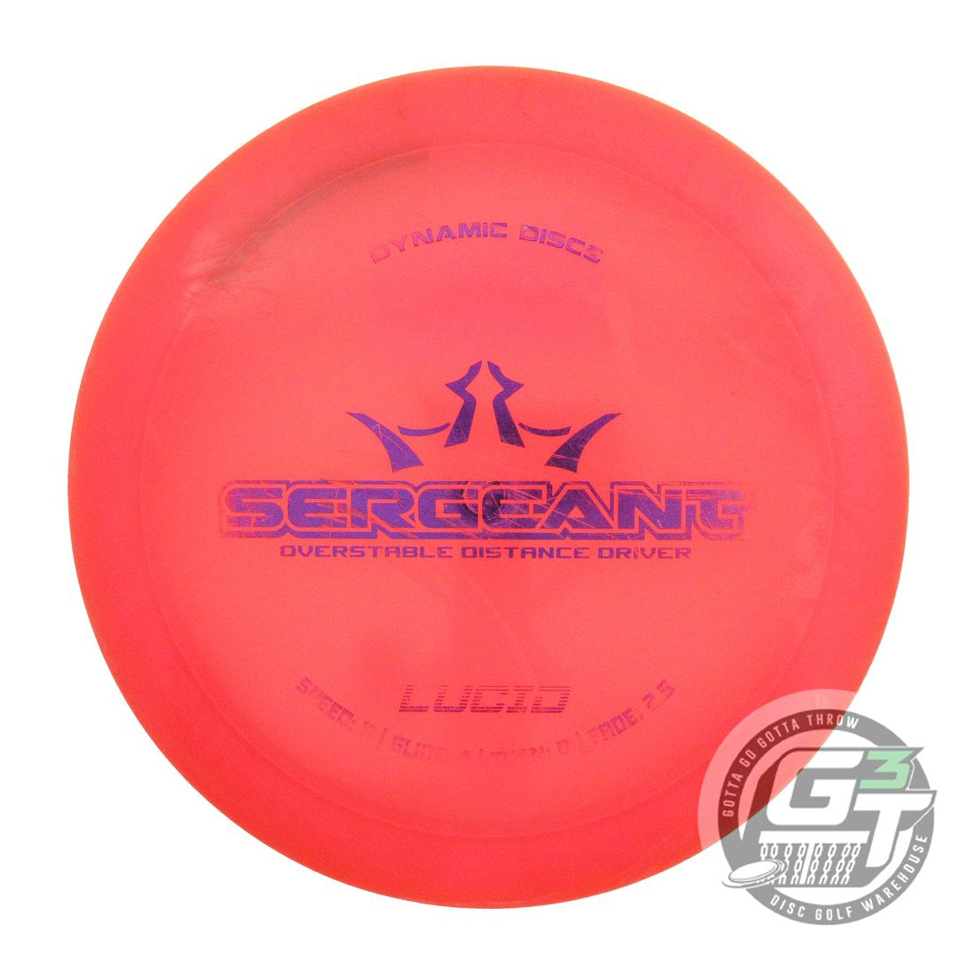 USED Dynamic Discs Lucid Sergeant 169g Red Purple Foil Driver Golf Disc