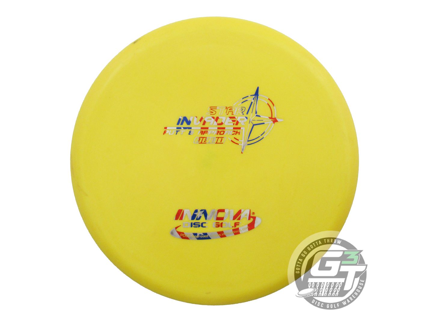 USED Innova Star Invader 173g Yellow Flag Foil Putter Golf Disc