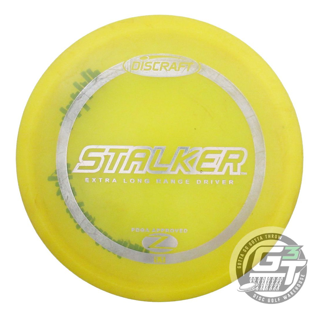 USED Discraft Z Stalker 174g Yellow Silver Foil PFN Fairway Driver Golf Disc
