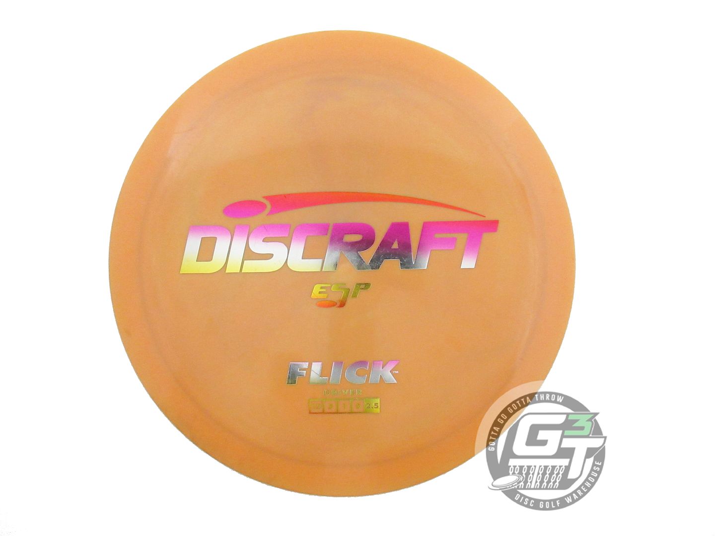 USED Discraft ESP Flick 172g Orange Sunset Foil Distance Driver Golf Disc