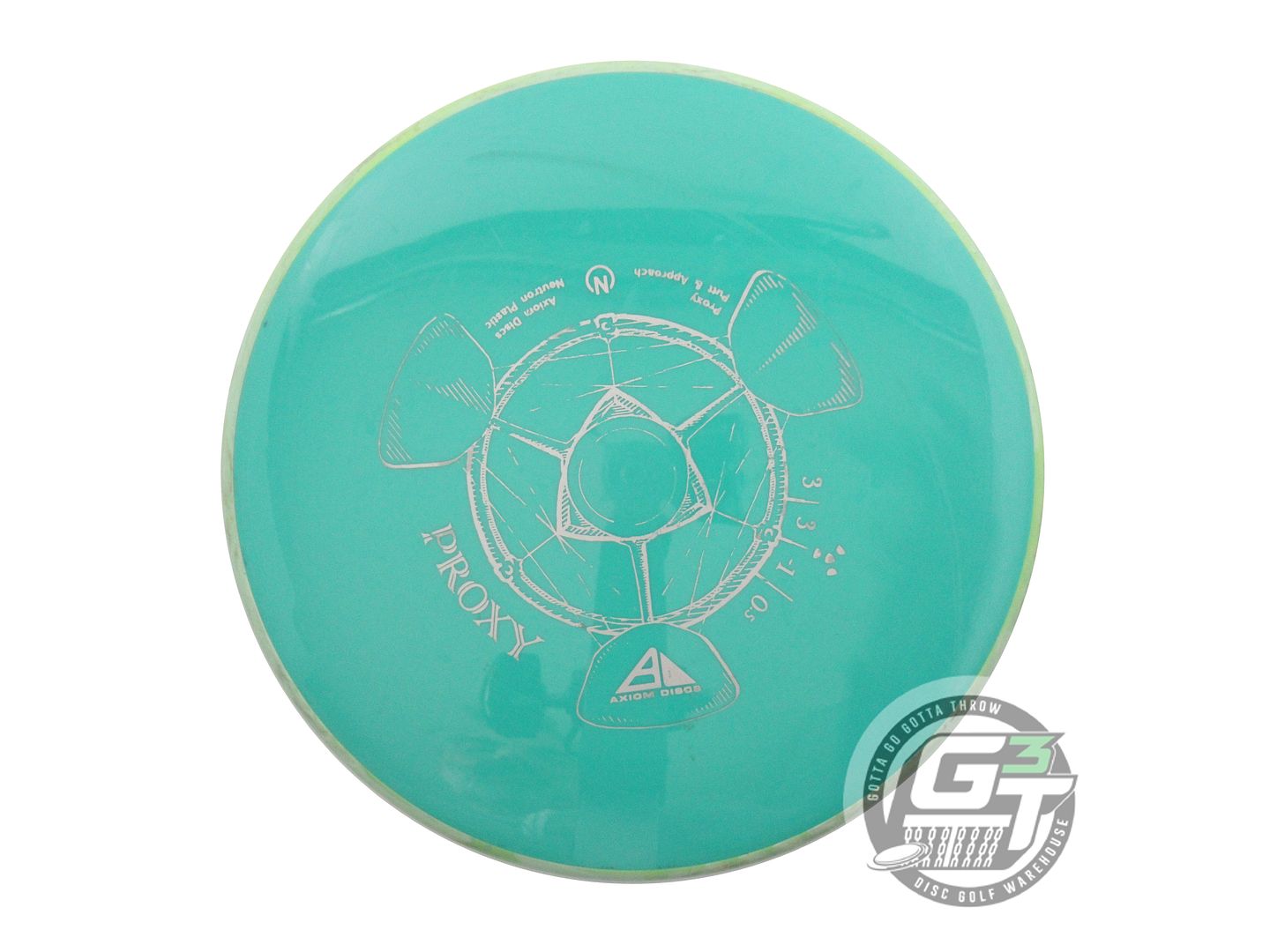 USED Axiom Discs Neutron Proxy 172g Seafoam Lime Rim Putter Golf Disc