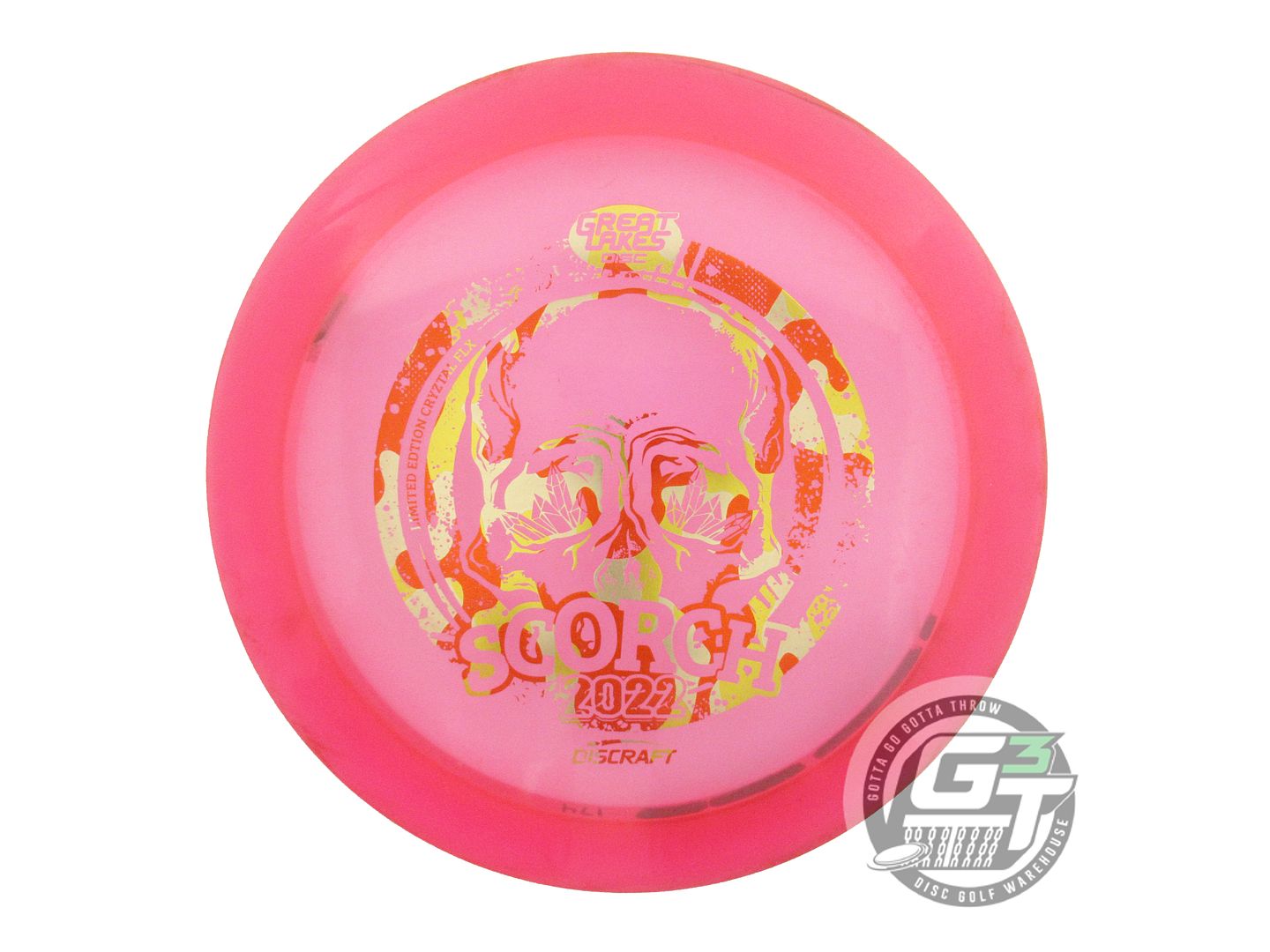 USED Discraft CryZtal FLX Scorch 174g Pink Orange Camo Foil Driver Golf Disc